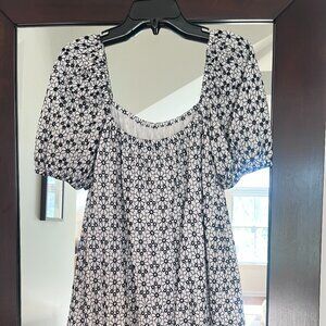 & Other Stories Eyelet Black and White Dress